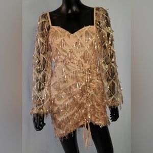 Gold Sequin Dress